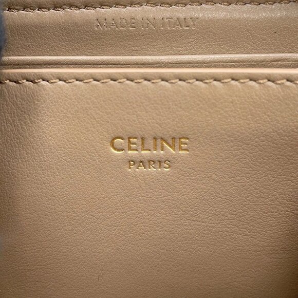 CELINE CBag Charm Compact Zip Wallet Leather Brown - Picture 14 of 15